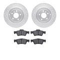 Dynamic Friction Co 7502-63106, Rotors-Drilled and Slotted-Silver with 5000 Advanced Brake Pads, Zinc Coated 7502-63106
